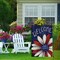 4th of July Garden Flag 12x18 Inch Double Sided, Vertical Burlap Patriotic Daisy Memorial Day Independence Day Welcome Flag Yard Outdoor Decoration